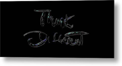 Quote Metal Print featuring the mixed media Think Different 1a by Brian Reaves
