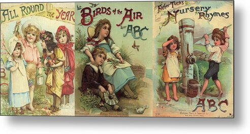 Abc Metal Print featuring the painting 1 ABC book covers for mugs by Reynold Jay