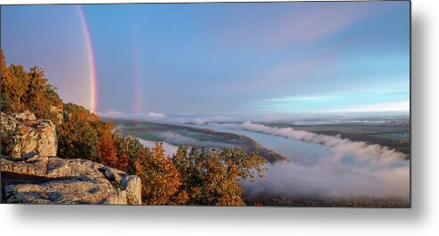 Petit Jean Metal Print featuring the photograph Rainbow Morn by James Barber