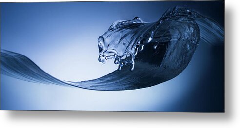 Spray Metal Print featuring the photograph Waving Water by Biwa Studio