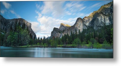 Yosemite Metal Print featuring the photograph Yosemite Panorama by Larry Marshall