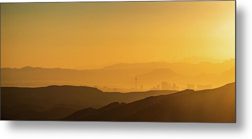 Early Metal Print featuring the photograph Sin City Mirage by Local Snaps Photography