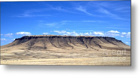 Landscape Metal Print featuring the photograph Square Butte pano by Kae Cheatham