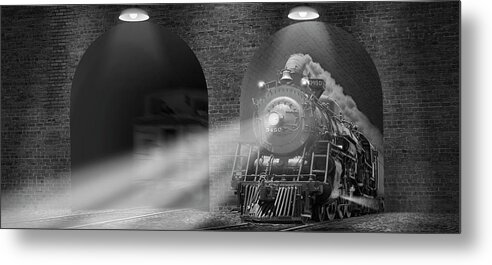 Steam Engine Metal Print featuring the photograph The Tunnels Panoramic by Mike McGlothlen