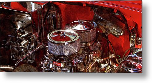 Automotive Art Metal Print featuring the photograph Under The Hood by Thom Zehrfeld