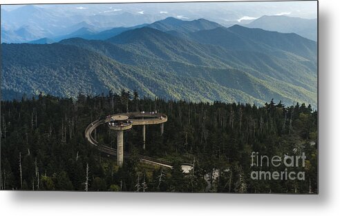 Clingmans Dome Metal Print featuring the photograph Clingmans Dome Observation Tower in the Great Smoky Mountains by David Oppenheimer