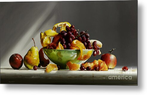Fruit Metal Print featuring the painting Fruit Bowl #5 by Lawrence Preston