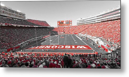 Wisconsin Metal Print featuring the photograph 0095 Badger Football by Steve Sturgill