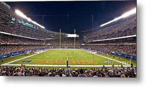 Chicago Metal Print featuring the photograph 0587 Soldier Field Chicago by Steve Sturgill