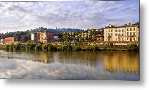 Arno Metal Print featuring the photograph Along the Arno #1 by Mick Burkey