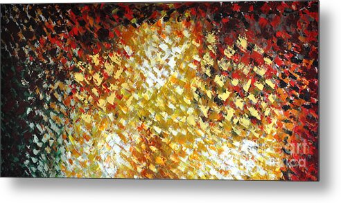 Palette Knife Metal Print featuring the painting Petals #1 by Preethi Mathialagan
