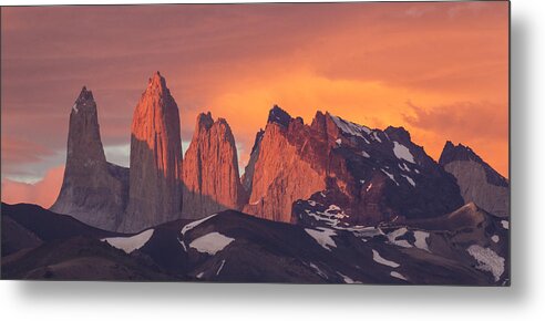 Feb0514 Metal Print featuring the photograph Sunrise Torres Del Paine Np Chile by Matthias Breiter