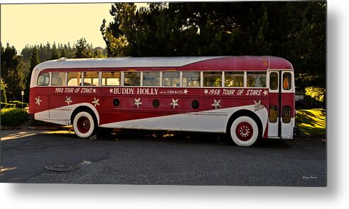 Buddy Holly Metal Print featuring the photograph 1958 Tour Bus by George Bostian