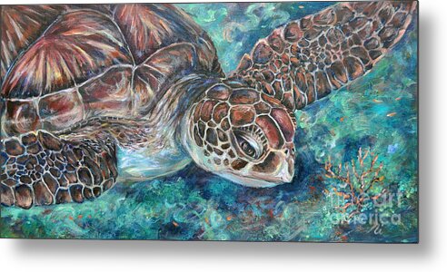 Acrylic Metal Print featuring the painting Serenity #3 by Li Newton
