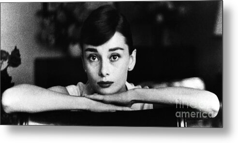 Audrey Hepburn Metal Print featuring the photograph Audrey Hepburn by George Daniell