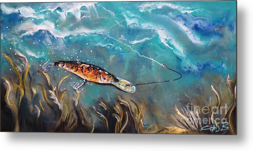 Fishing Metal Print featuring the painting Bagley's Deep Dive by Chad Berglund