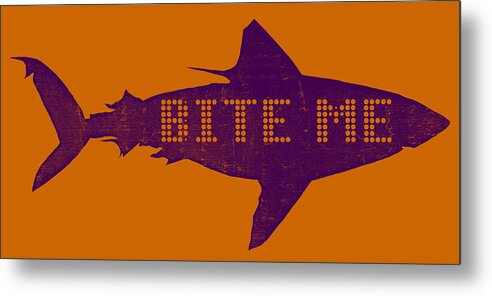 Jawsome Metal Print featuring the digital art Bite Me by Michelle Calkins