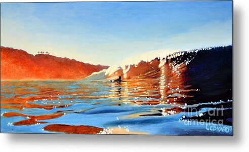 Surfing Metal Print featuring the painting Blacks Gold by Nathan Ledyard