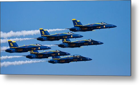 3scape Photos Metal Print featuring the photograph Blue Angels by Adam Romanowicz