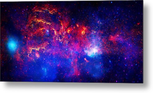 Cosmic Storm Metal Print featuring the painting Cosmic Storm in The Milky Way by Celestial Images