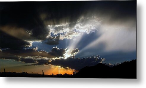Clouds Metal Print featuring the photograph Dramatic Monsoon Sunset by Elaine Malott