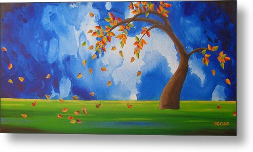  Metal Print featuring the painting End of Summer by Shiela Gosselin