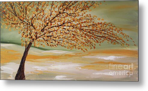 Contemporary Paintings Metal Print featuring the painting Happy Tree by Preethi Mathialagan