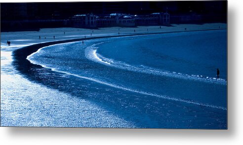 Low Tide Metal Print featuring the photograph Low Tide in Blue by Weston Westmoreland