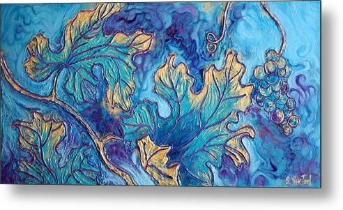 Moonlight Metal Print featuring the painting Moonlight on the Vine by Sandi Whetzel