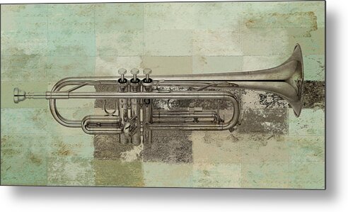 Music Metal Print featuring the digital art Musikalis - j0730770140 by Variance Collections