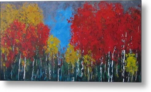 Trees Metal Print featuring the painting Nebo Loop by Vicki Conlon George
