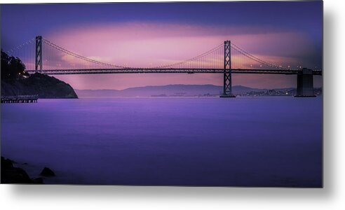 Bay Bridge Metal Print featuring the photograph Pretty in Pink by Janet Kopper