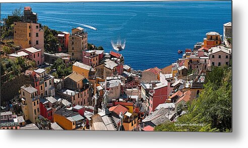 Sea Metal Print featuring the photograph Riomaggiore by Aleksander Rotner