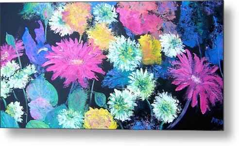 Flowers Metal Print featuring the painting Spring Flowers by Jan Matson
