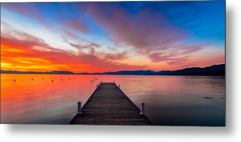 Sunset Metal Print featuring the photograph Sunset Walkway by Edgars Erglis