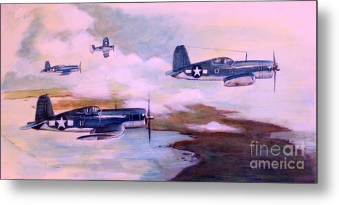 Walsh Metal Print featuring the painting Walsh's Flight Color Study by Stephen Roberson