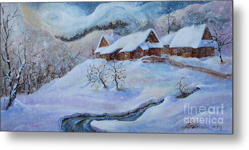 New Images 24 Febr. 2012 Metal Print featuring the painting Winter Charm by Marta Styk