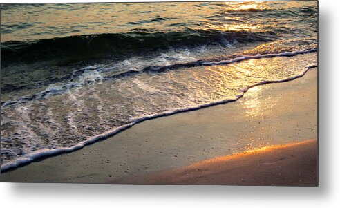 Beach Metal Print featuring the photograph Gentle Tide #1 by Angela Rath