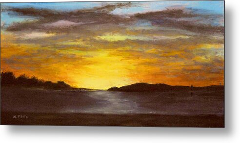 Carson Beach Metal Print featuring the painting Crack Of Dawn by William Frew