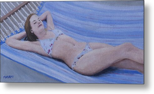Beach Metal Print featuring the painting Summer Holiday by Masami Iida