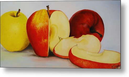 Realism Metal Print featuring the painting Apples by Emily Page