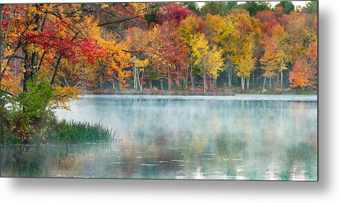 Landscape Metal Print featuring the photograph Autumn Pond by Brian Caldwell