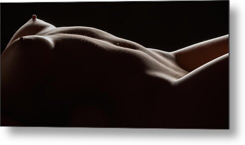 Silhouette Metal Print featuring the photograph Bodyscape 254 by Michael Fryd