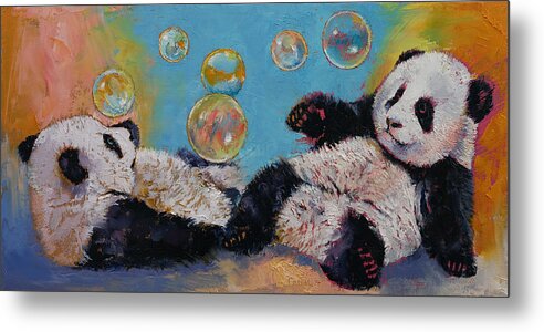 Friends Metal Print featuring the painting Bubbles by Michael Creese