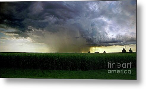 Color Photography Metal Print featuring the photograph Calm Before The Storm by Sue Stefanowicz