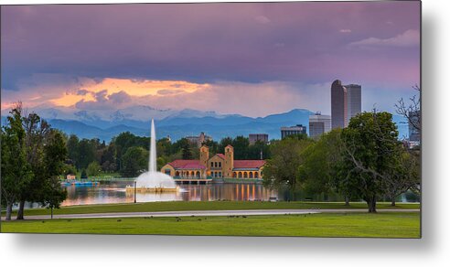 Denver Metal Print featuring the photograph City Park Sunset by Darren White