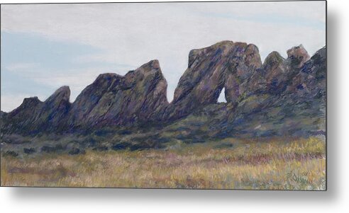 Loveland Colorado Landscape Metal Print featuring the painting Devils Backbone Looking East by Billie Colson
