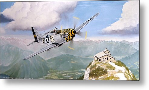 Military Metal Print featuring the painting Double Trouble Over The Eagle by Marc Stewart