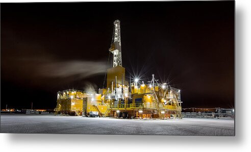 Sam Amato Photography Metal Print featuring the photograph Doyon Drilling Rig 142 Alaska by Sam Amato