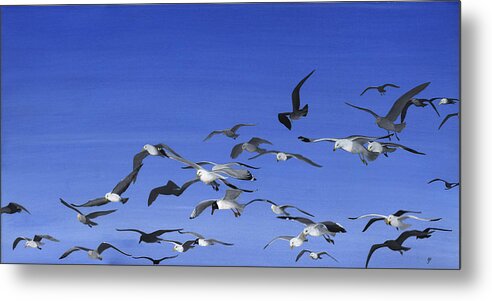 Gulls Metal Print featuring the painting Family by Twyla Francois